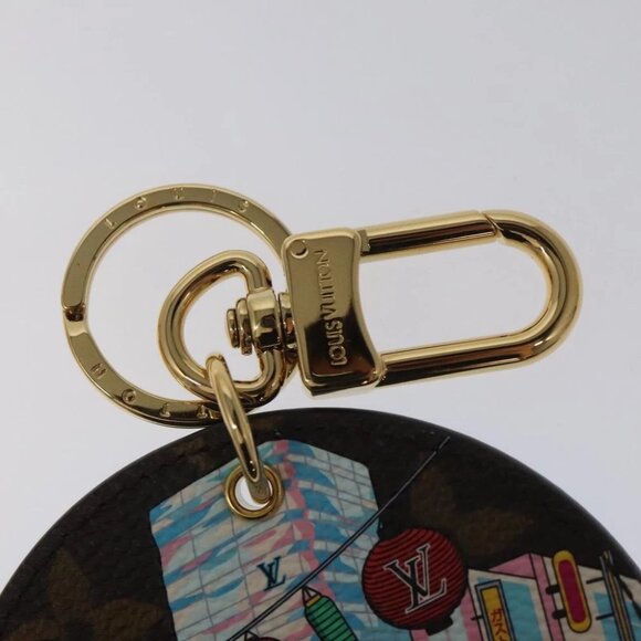 LOUIS VUITTON Porte Cles Illustre Charm metal Gold M00881 LV Auth MY094 - Picture 6 of 7